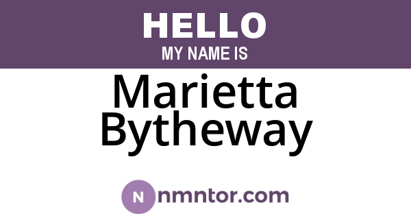 Marietta Bytheway