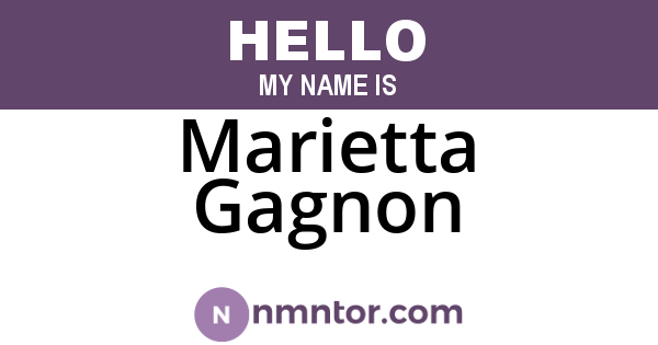 Marietta Gagnon