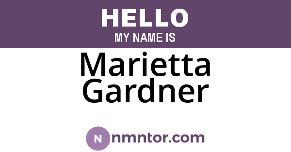 Marietta Gardner
