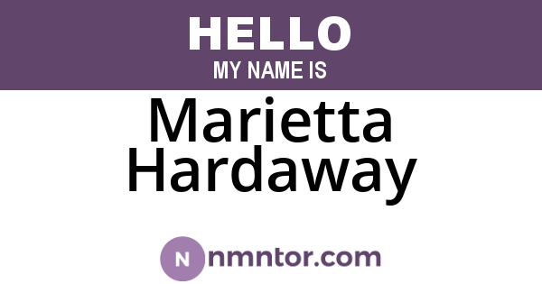 Marietta Hardaway
