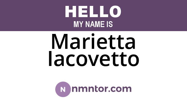 Marietta Iacovetto