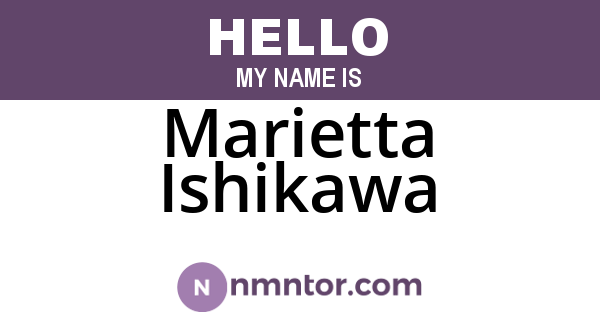 Marietta Ishikawa