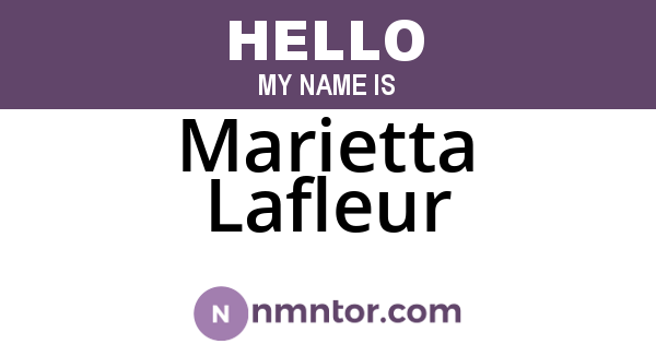 Marietta Lafleur