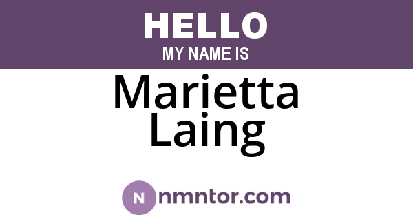 Marietta Laing
