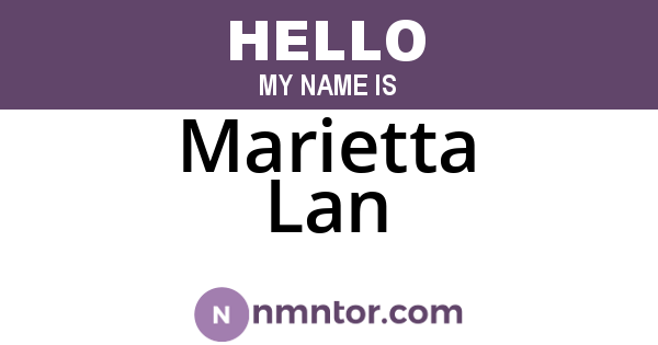Marietta Lan