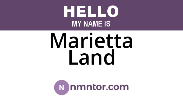 Marietta Land