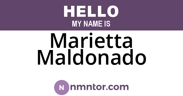 Marietta Maldonado