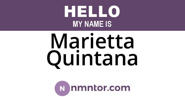 Marietta Quintana