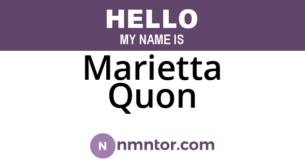 Marietta Quon