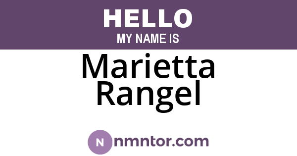 Marietta Rangel