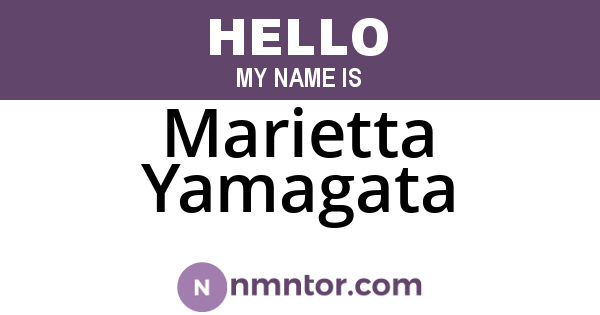 Marietta Yamagata