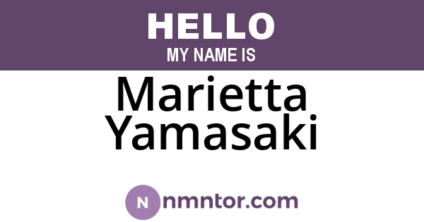 Marietta Yamasaki