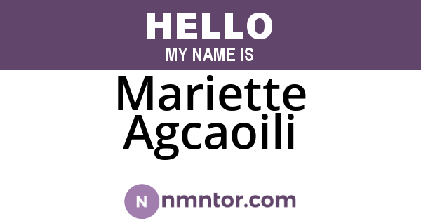 Mariette Agcaoili