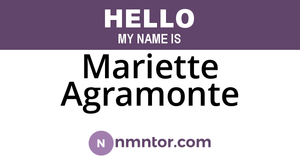 Mariette Agramonte