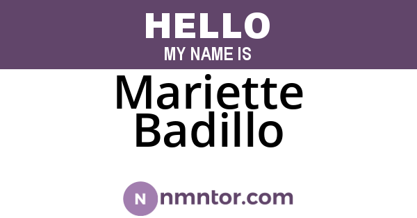Mariette Badillo