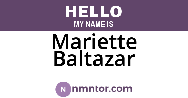 Mariette Baltazar
