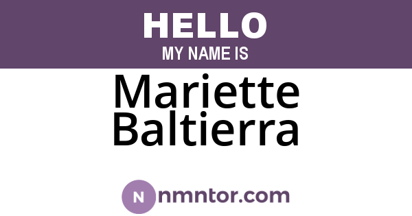 Mariette Baltierra