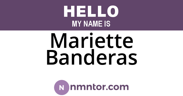 Mariette Banderas