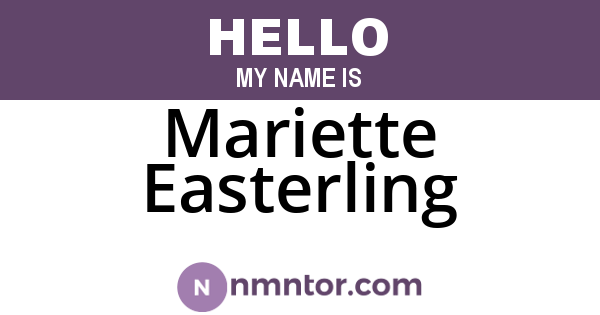 Mariette Easterling