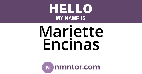 Mariette Encinas