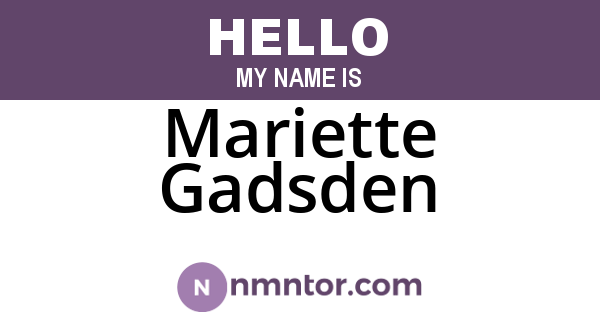 Mariette Gadsden