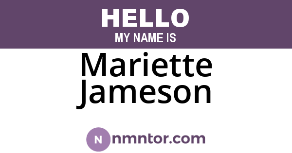 Mariette Jameson