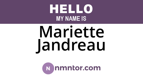 Mariette Jandreau