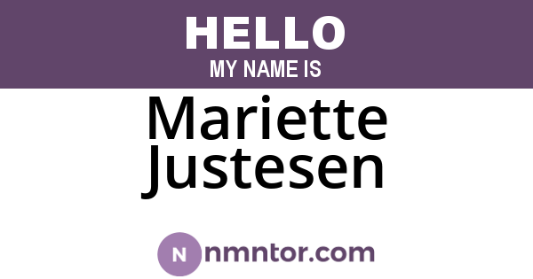 Mariette Justesen