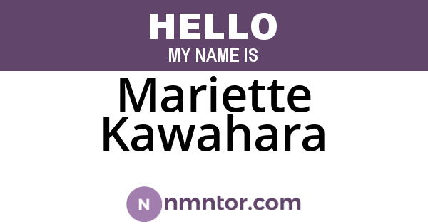 Mariette Kawahara