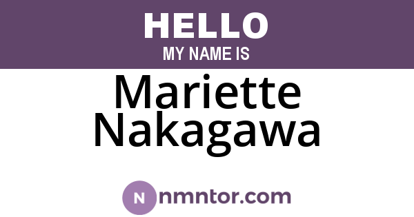 Mariette Nakagawa