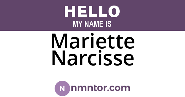 Mariette Narcisse