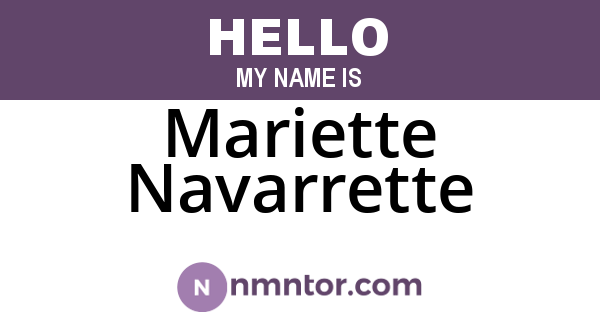 Mariette Navarrette