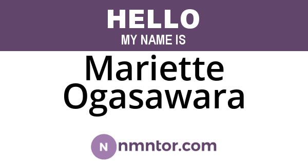 Mariette Ogasawara