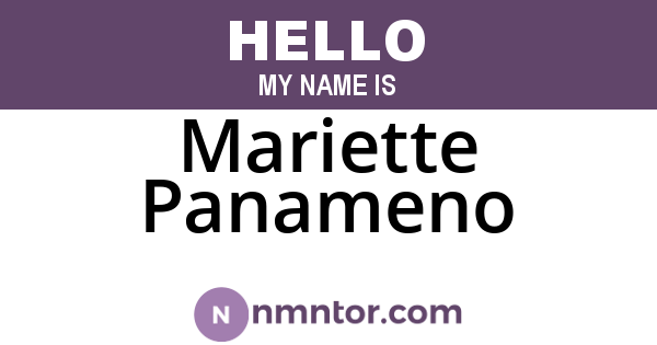 Mariette Panameno