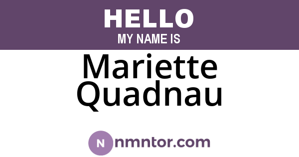 Mariette Quadnau