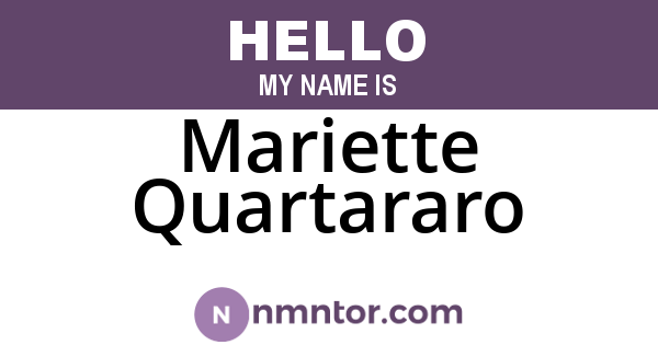 Mariette Quartararo
