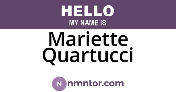 Mariette Quartucci