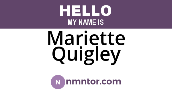 Mariette Quigley
