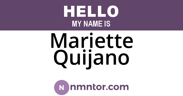 Mariette Quijano