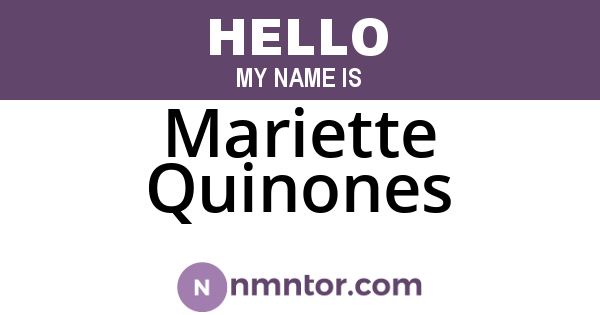 Mariette Quinones