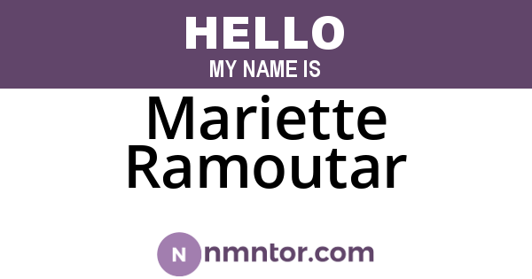 Mariette Ramoutar