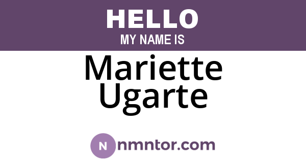 Mariette Ugarte