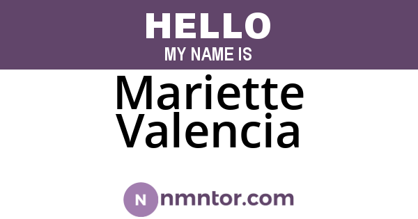 Mariette Valencia