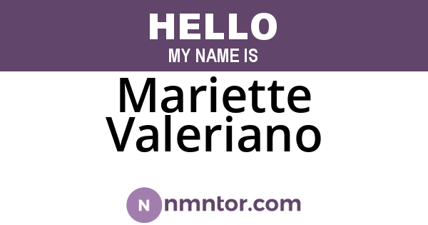 Mariette Valeriano
