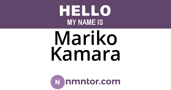 Mariko Kamara