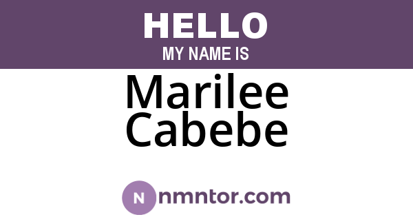 Marilee Cabebe
