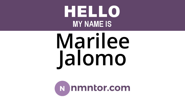 Marilee Jalomo
