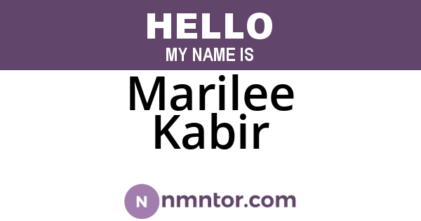 Marilee Kabir