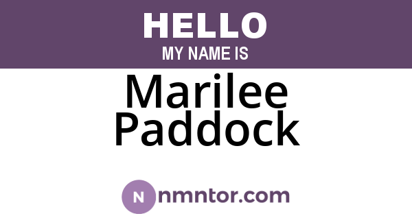 Marilee Paddock