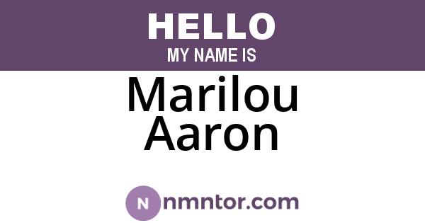 Marilou Aaron